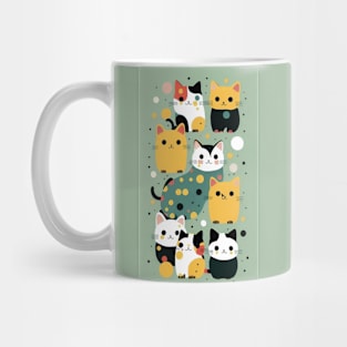 Feline Dotscape: A Symphony of Spots Mug